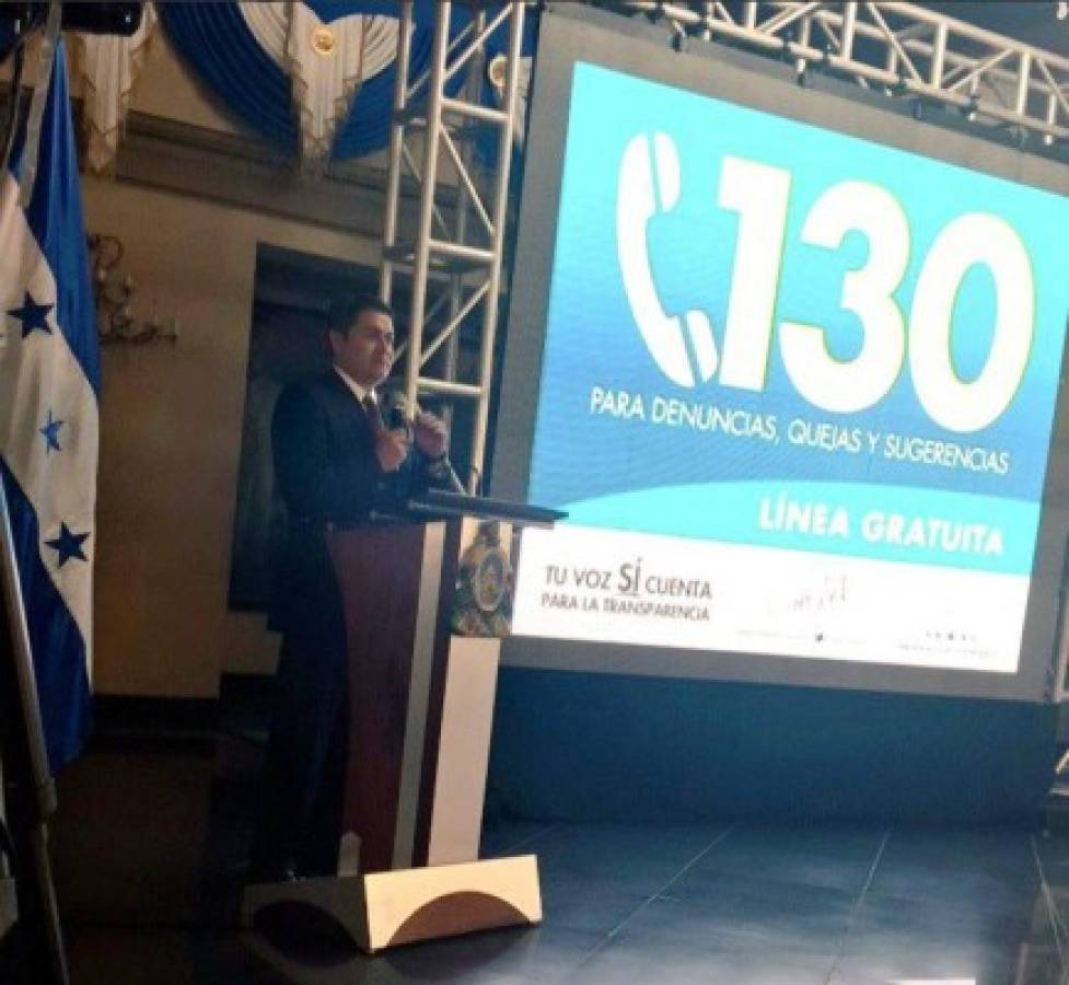 Presidente de Honduras lanza la línea 130