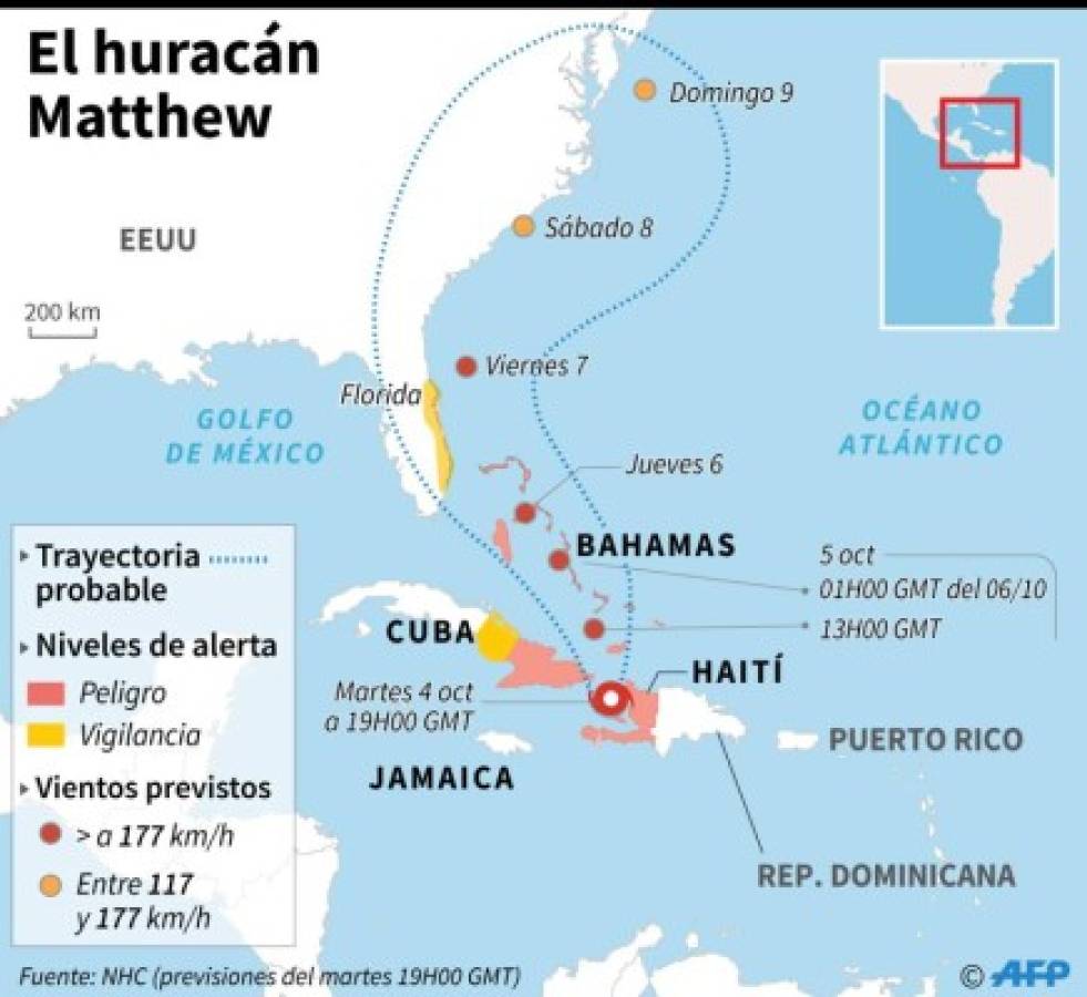 Huracán Matthew avanza hacia Cuba tras dejar siete muertos en Haití y Dominicana