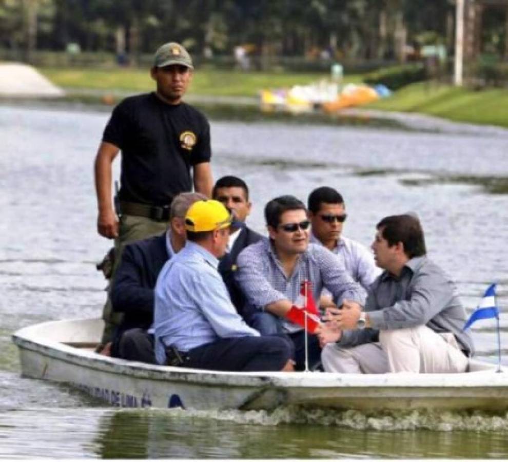 Presidente de Honduras realiza recorrido por parques de Lima, Perú