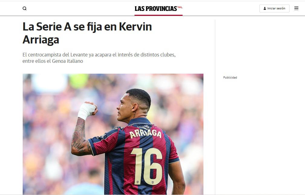 Kervin Arriaga: Lo que dicen los medios de España he Italia por posible fichaje a la Serie A