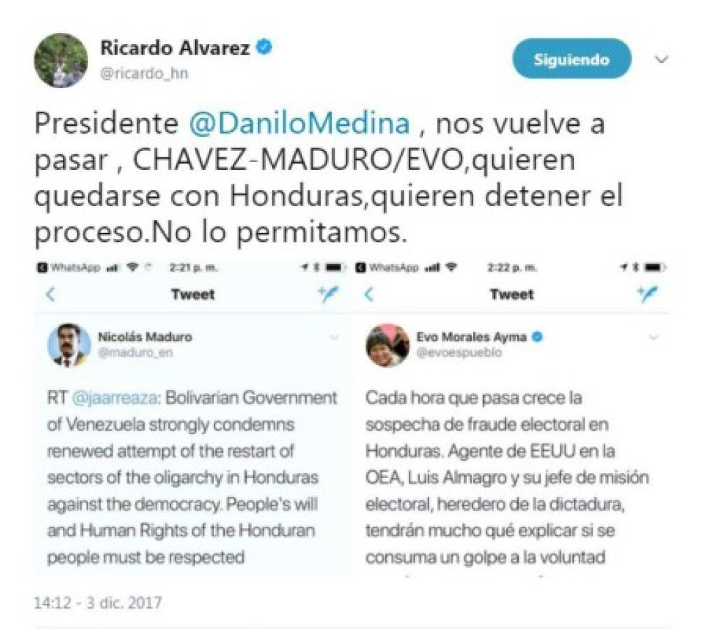 Ricardo Álvarez pide a presidentes que se pronuncien sobre injerencia de Venezuela en proceso electoral
