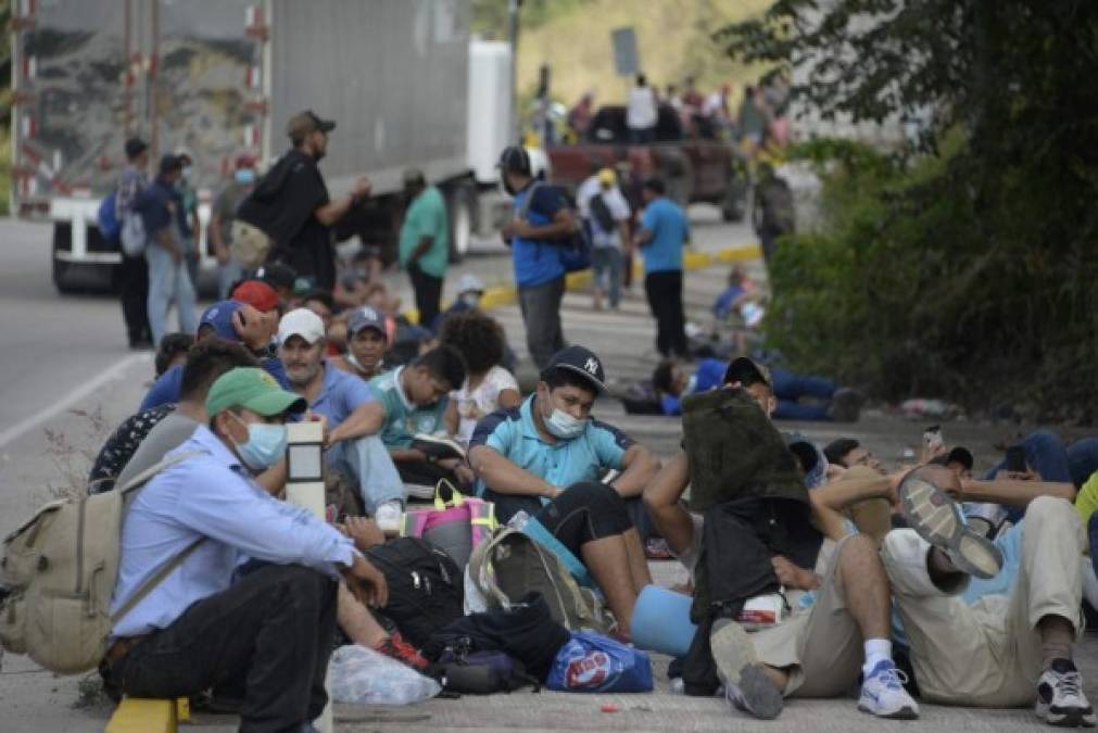 Niños, discapacitados y ancianos, los otros integrantes de la caravana migrante