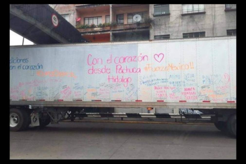 Con emotivos mensajes de esperanza llegan víveres a damnificados en México