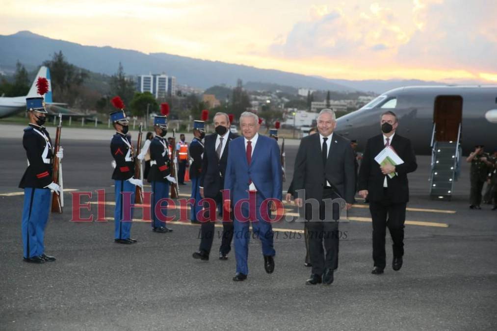 La visita de AMLO, presidente de México, a Honduras en imágenes