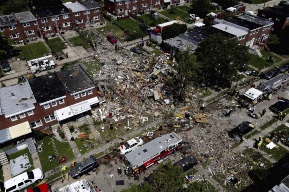 Las imágenes de la destrucción tras explosión en Baltimore  