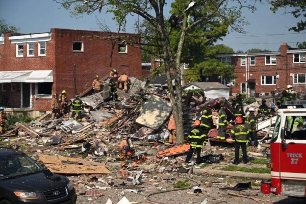 Las imágenes de la destrucción tras explosión en Baltimore  