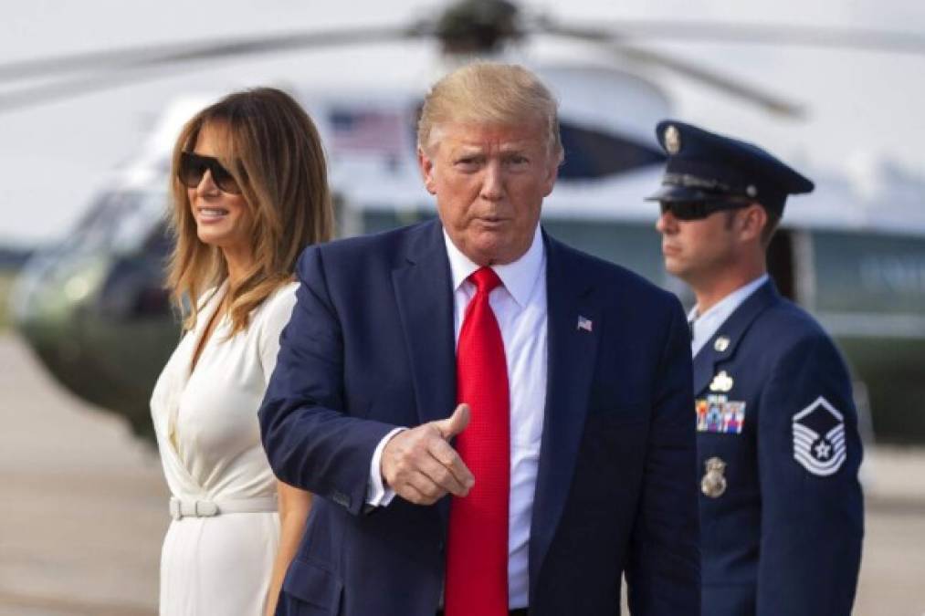 FOTO: Los looks de la Primera Dama de EE UU, Melania Trump, donde aparece sin brasier