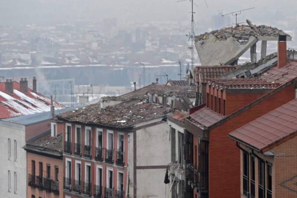 Impactantes imágenes que dejó explosión en un edificio de Madrid