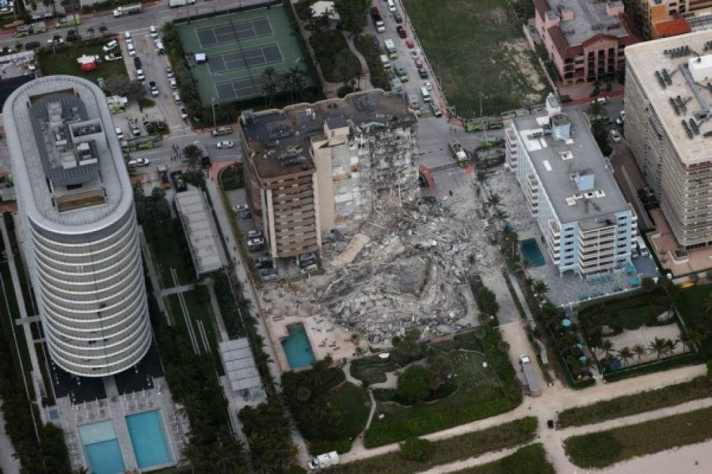 Las impactantes imágenes del derrumbe de un edificio en Miami