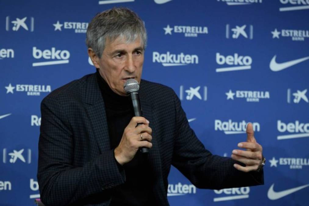 FOTOS: Así fue la presentación de Quique Setién como nuevo DT del Barcelona