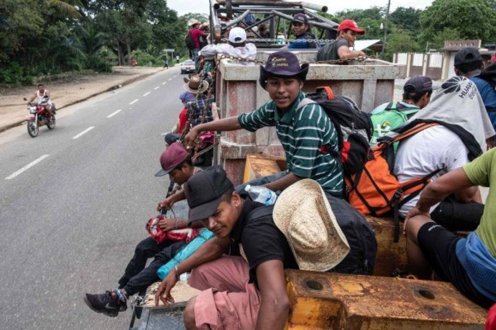 FOTOS: Caravana migrante busca jalones para recorrer más de dos mil kilómetros faltantes