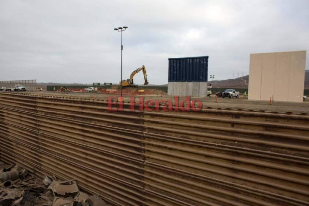 Las primeras imágenes del prototipo del muro fronterizo entre México y EEUU