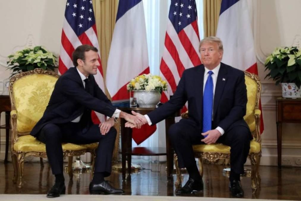 Los gestos indiferentes de Trump en reunión con Macron