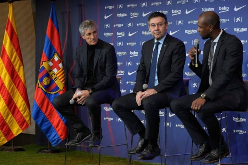 FOTOS: Así fue la presentación de Quique Setién como nuevo DT del Barcelona