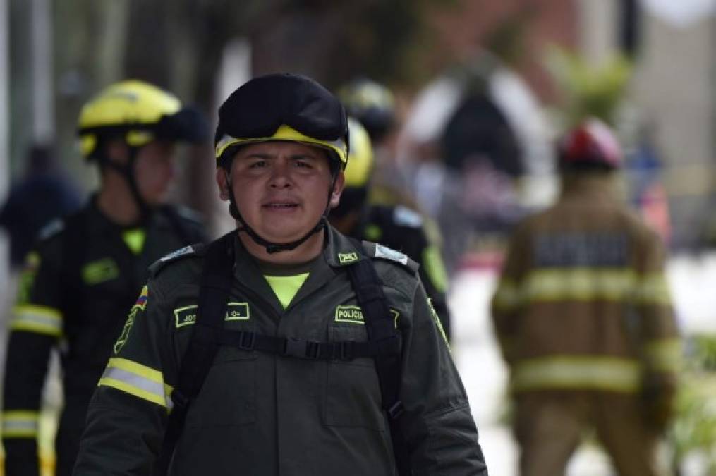 Las dramáticas imágenes que dejó el atentado terrorista en una academia policial de Colombia