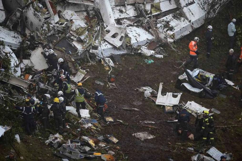 Impactantes imágenes del accidente aéreo del equipo Chapecoense de Brasil