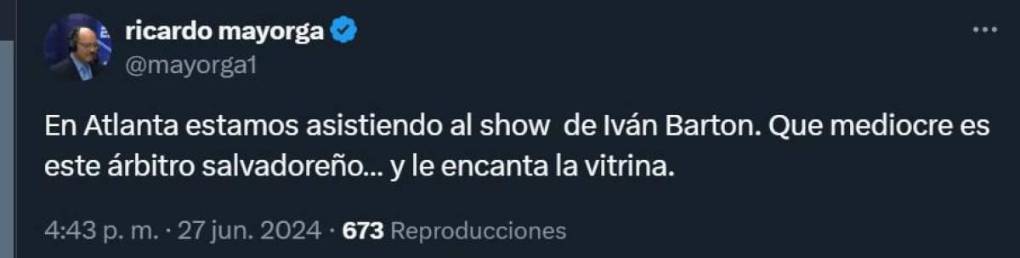 Atacan a Iván Barton tras triunfo de Panamá a USA: “Además de malo es un sinvergüenza”