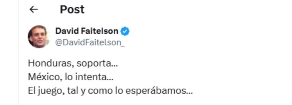 David Faitelson deja comentarios tras goleada a Honduras: “No era tan complicado”