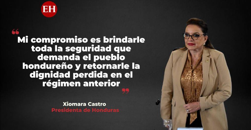 Frases de Xiomara Castro al declarar emergencia nacional por “extorsión” y “delincuencia” en Honduras