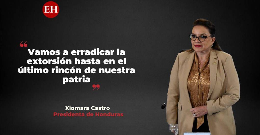 Frases de Xiomara Castro al declarar emergencia nacional por “extorsión” y “delincuencia” en Honduras