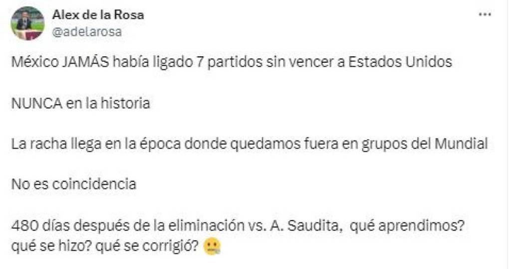 Medios y periodistas mexicanos no ocultaron su enojo tras derrota ante EEUU