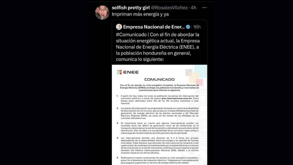 Crisis energética en Honduras desata ola de memes