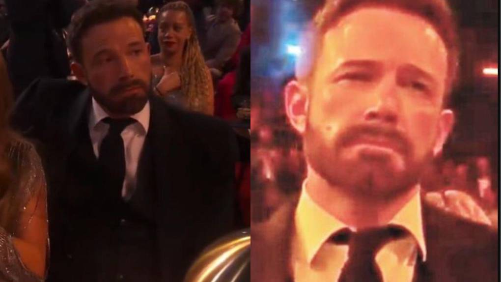 ¿Ben Affleck estuvo aburrido en los Grammy? Su cara causó revuelo en las redes