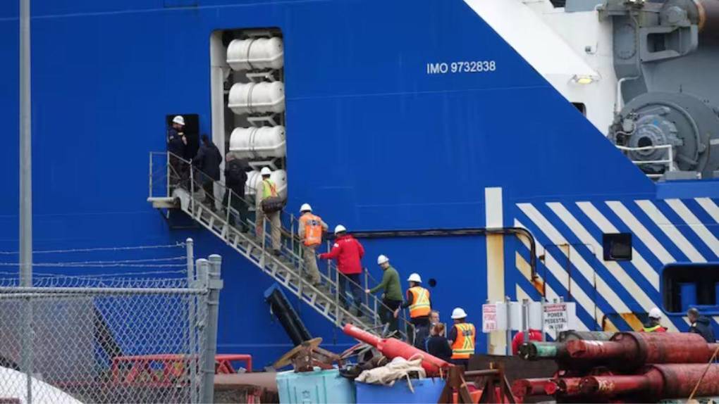 Así llegaron los restos del sumergible Titán a Canadá tras ser recuperados del fondo del océano