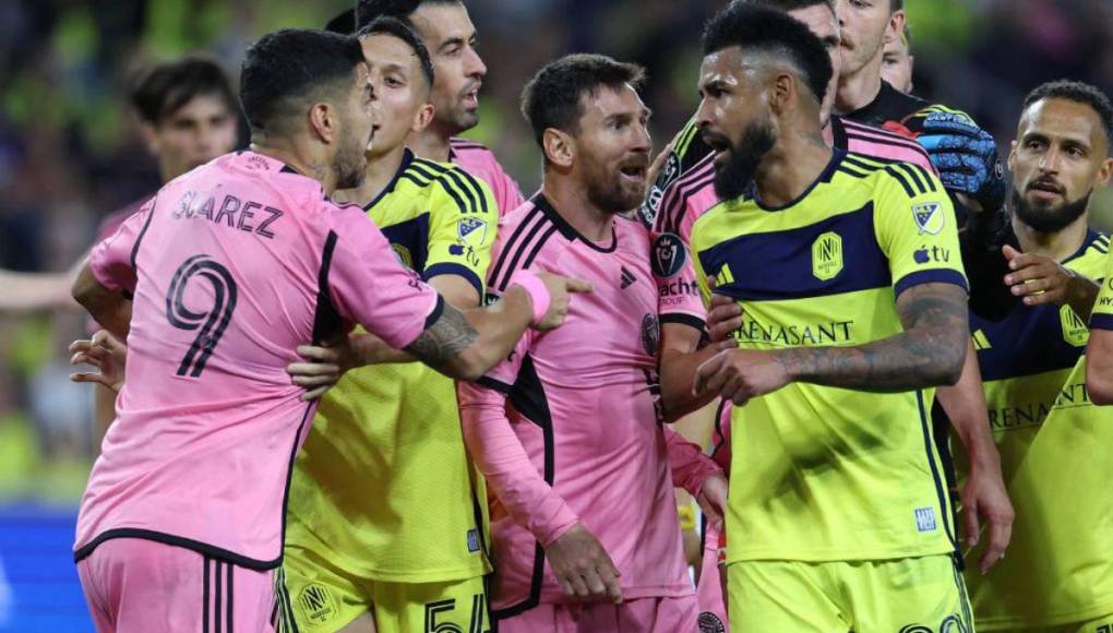 Messi y su enojo con jugador panameño en juego de Inter Miami ante Nashville