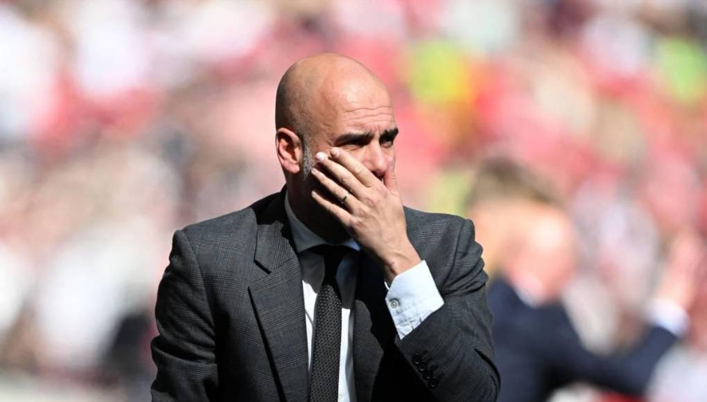 La tristeza de Pep Guardiola y su Manchester City al perder FA Cup ante el United