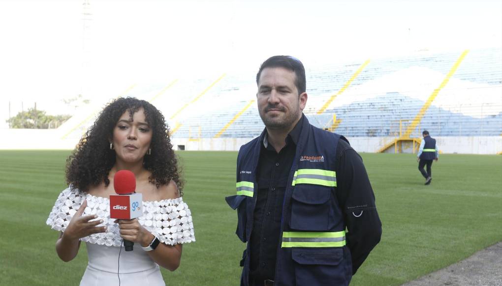 Cancha del estadio Morazán quedó una belleza
