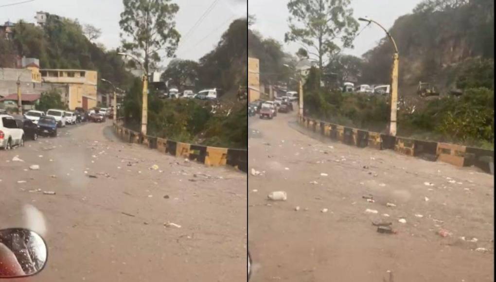 Vías anegadas y tráfico lento: imágenes de las lluvias que azotan la capital este domingo