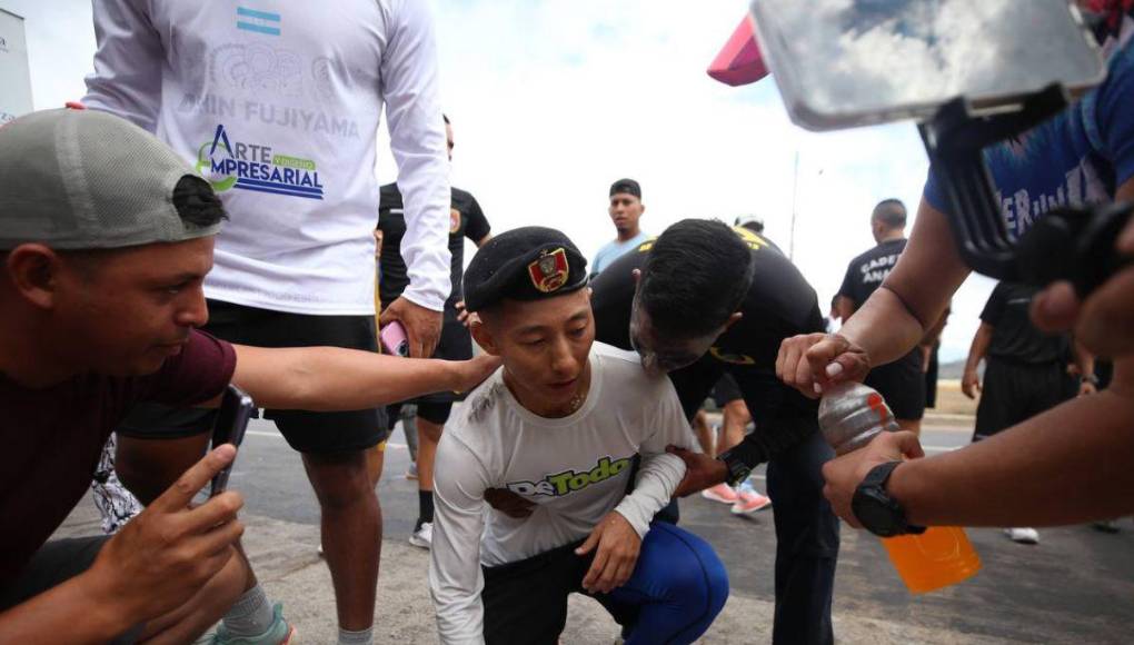 El cansancio y sudor de Shin Fujiyama, a pocos kilómetros de Tegucigalpa