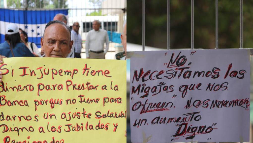 Exigiendo reajuste salarial, jubilados y pensionados protestan en Injupemp