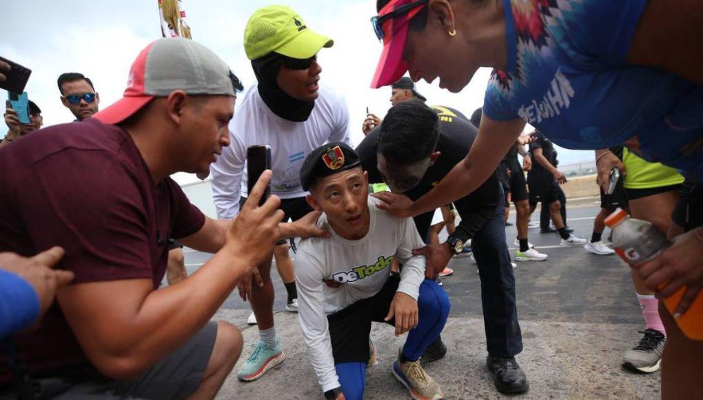 El cansancio y sudor de Shin Fujiyama, a pocos kilómetros de Tegucigalpa