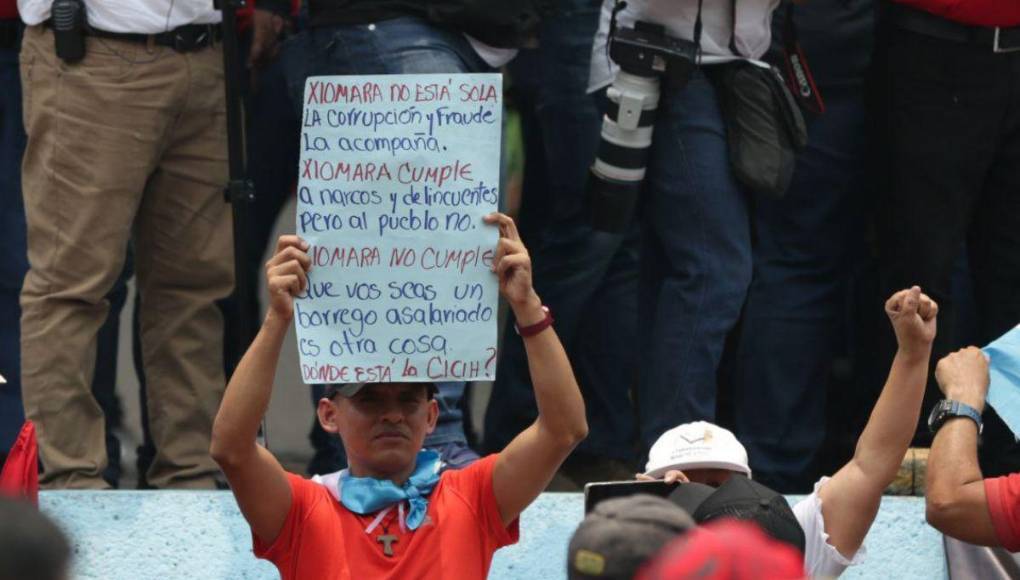 Las mejores imágenes de la marcha del Día del Trabajo en Tegucigalpa
