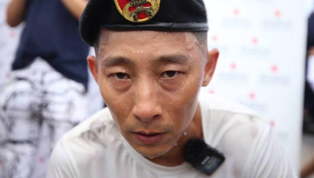 El cansancio y sudor de Shin Fujiyama, a pocos kilómetros de Tegucigalpa