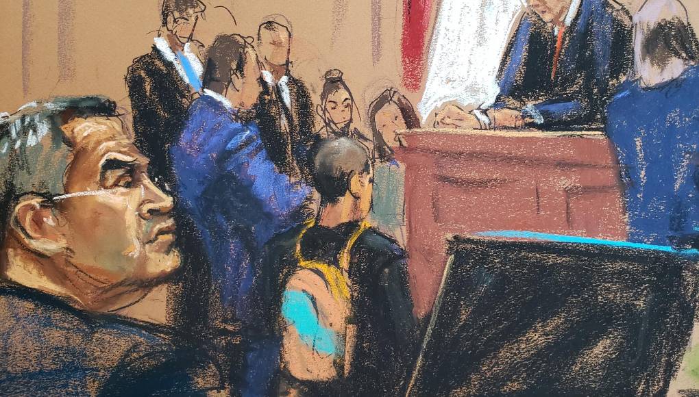 Las primeras imágenes de Juan Orlando Hernández en el juicio