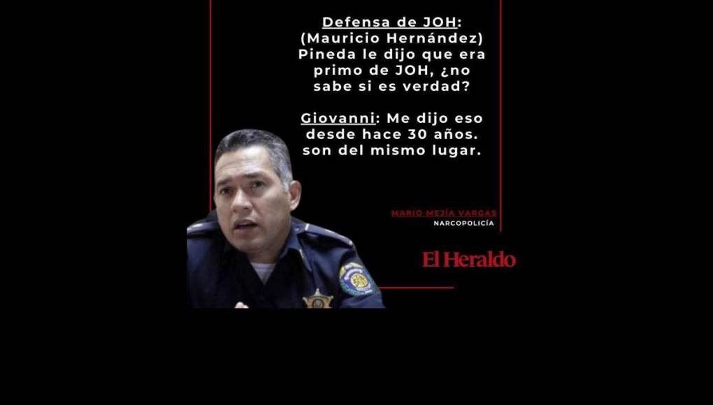 Expolicía en juicio de Juan Orlando Hernández: “vi fajos de billetes como hasta la cintura”