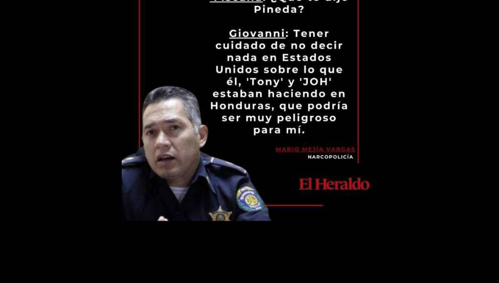 Expolicía en juicio de Juan Orlando Hernández: “vi fajos de billetes como hasta la cintura”