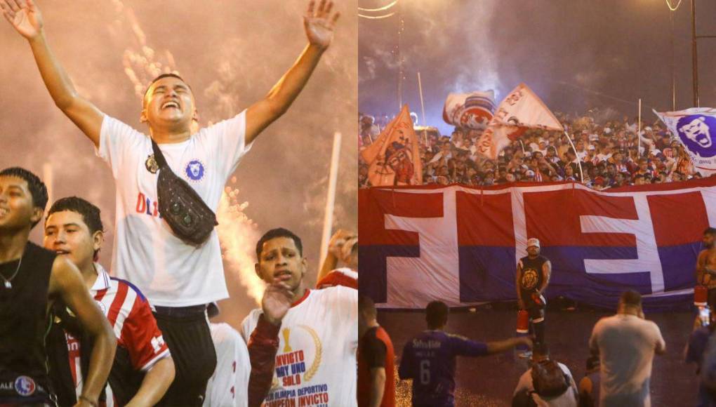 Espectacular llegada de la Ultra Fiel para el clásico Olimpia vs Motagua