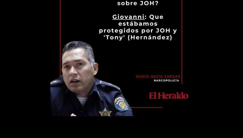 Expolicía en juicio de Juan Orlando Hernández: “vi fajos de billetes como hasta la cintura”