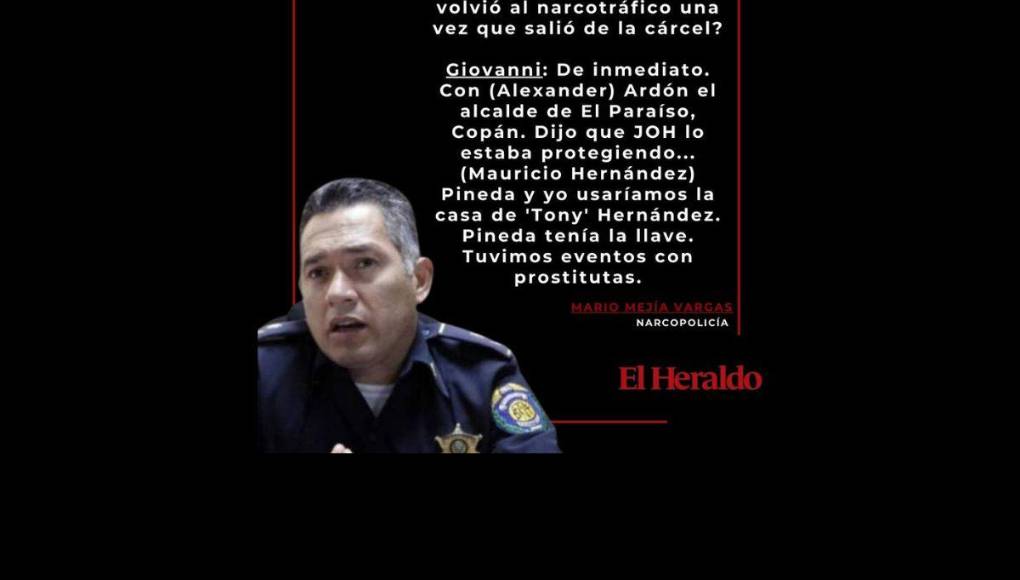 Expolicía en juicio de Juan Orlando Hernández: “vi fajos de billetes como hasta la cintura”