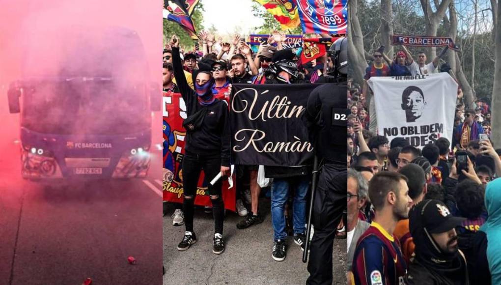 Atacan bus del Barcelona y ambiente hostil para Dembélé