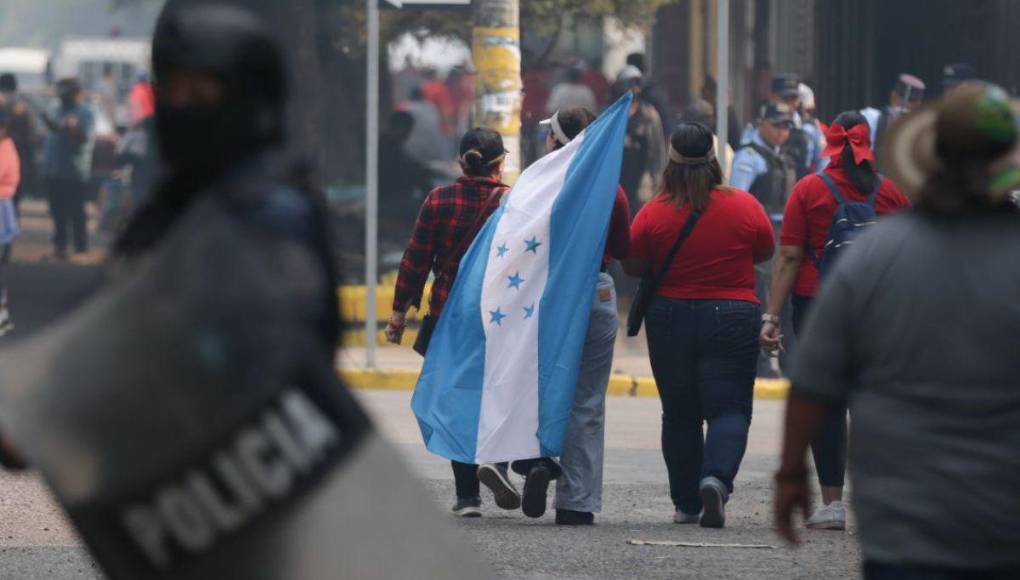 Las mejores imágenes de la marcha del Día del Trabajo en Tegucigalpa