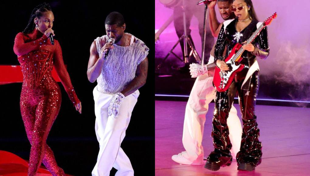 Con grandes invitados, así fue el Halftime Show de Usher en el Super Bowl