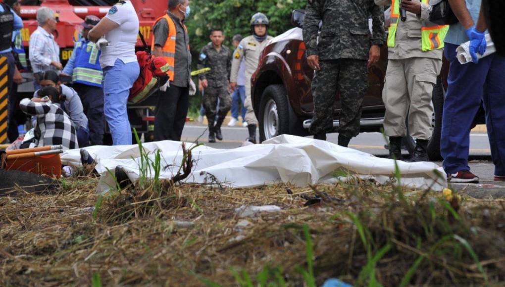 Rostros de las primeras víctimas del accidente en carretera a Olancho
