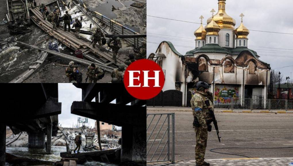 Escombros y destrucción tras bombardeos rusos: imágenes del caos en Irpin, Ucrania