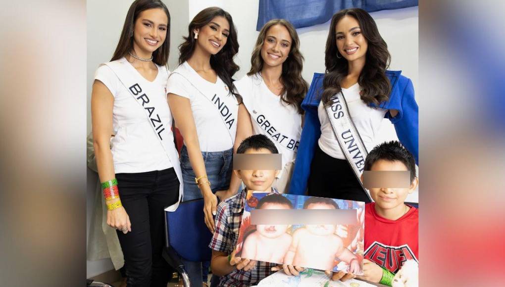 Candidatas de Miss Universo enternecen las redes con su visita a niños