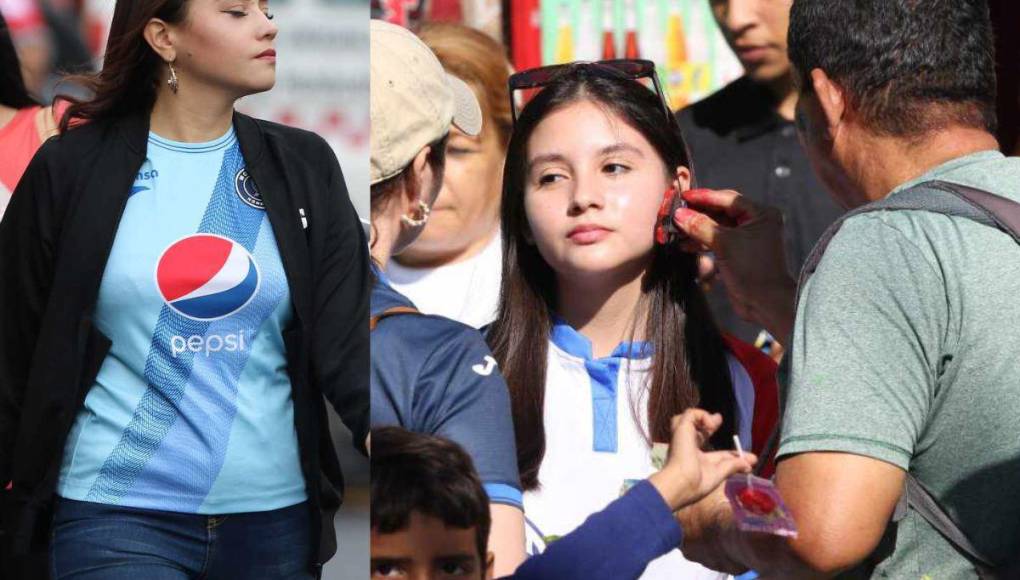 Hermosas chicas roban miradas en la final de ida Motagua-Olimpia